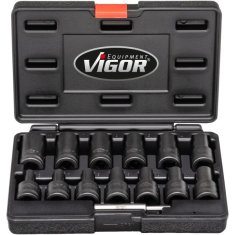 Vigor Sada na poškozené šrouby 1/2”, 6-19 mm, 13 ks, Vigor - V2404N