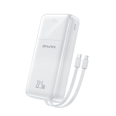 Awei Powerbanka P107K 20 000 mAh, 22,5 W, bílá