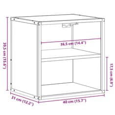 Vidaxl Nástěnné noční stolky 2 ks kouřový dub 40x31x39,5 cm