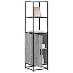 shumee vidaXL Skříň highboard šedá sonoma 35,5x35x139 cm kompozit a kov