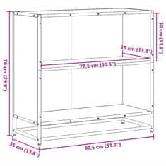 Vidaxl Knihovna dub sonoma 80x35x76 cm kompozitní dřevo