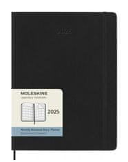 Moleskine Diář 2025 - měkké desky XL, měsíční, černý