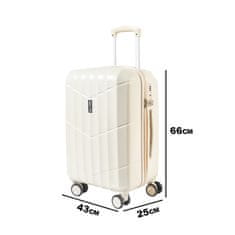 Aga Travel Cestovní kufr 66x43x25cm MR4669 Béžový