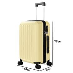 Aga Travel Cestovní kufr 77x48x30 cm MR4668 Béžový