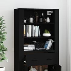 Vidaxl Skříň highboard černá kompozitní dřevo