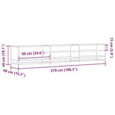 Vidaxl TV skříňka dub sonoma 270 x 40 x 46 cm kompozitní dřevo