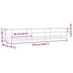 Vidaxl TV skříňka šedá sonoma 270 x 40 x 46 cm kompozitní dřevo