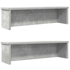 Vidaxl kuchyňské regály stohovatelné 2 pcs betonově šedá 60x15x16 cm