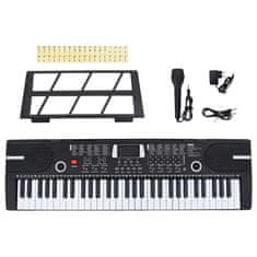 Vidaxl 61 kláves Piano Electric Keyboard s hudebním stojanem pro děti