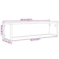 Vidaxl Kuchyňský regál stohovatelný kouřový dub 60x15x16 cm kompozit