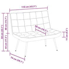 Vidaxl Lavice tmavě zelená 110x74x84 cm samet