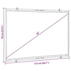 Vidaxl Projekční plátno na zeď 50" 16:9