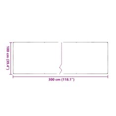 Vidaxl Čirá plachta s oky 1x3 m PVC