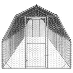 Petromila Výběh pro slepice se střechou 2,5x12x2,25 m pozinkovaná ocel