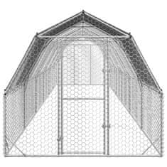 Petromila Výběh pro slepice se střechou 2,5x12x2,25 m pozinkovaná ocel