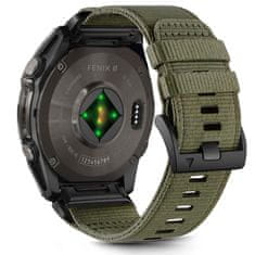 Tech-protect Nylon Classic řemínek na Garmin Fenix 5 / 6 / 6 Pro / 7 / 8 47mm / E, olive