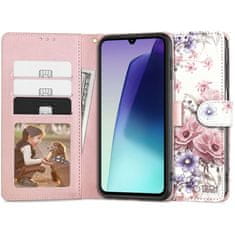 Tech-protect Wallet knížkové pouzdro na Xiaomi Redmi 14C / Poco C75, blossom flower