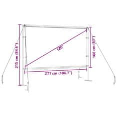 Vidaxl Projekční plátno se stojanem 120" 16:9