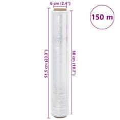 Vidaxl Stretch fólie 2 ks transparentní 30 μm 50 cm x 150 m