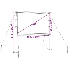 Vidaxl Projekční plátno se stojanem 100" 16:9