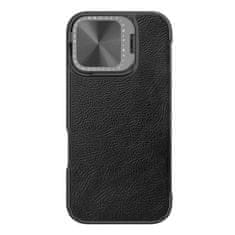 Nillkin Luxusní obal na iPhone 16 6.1" Nillkin Qin Prop Leather Černý