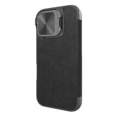 Nillkin Luxusní obal na iPhone 16 6.1" Nillkin Qin Prop Leather Černý