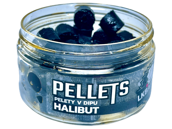 Lk Baits Pelety v dipu Halibut 12mm, 60g