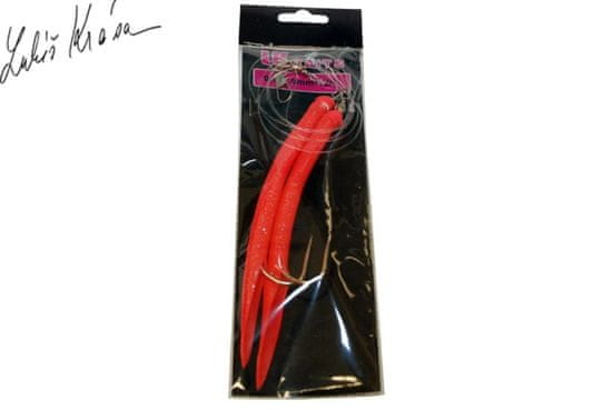 Lk Baits návazec na tresky 12/0 14cm Glitter Lumino Red Lihgt/Světle Červený