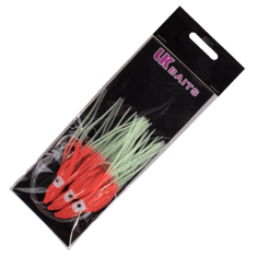 Lk Baits návazec Chobotnice 8/0 12cm Lumino Red/Červený