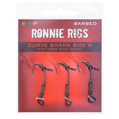 E.S.P ESP návazce Ronnie Rig Barbed HRS vel. 6, 3ks