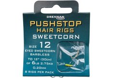 Drennan návazce Pushstop H'Rig Sweetcorn Barbless vel.12 / 6lb