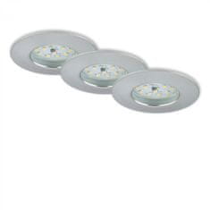 BRILONER BRILONER 3ks sada LED vestavné svítidlo, pr. 7,5 cm, hliník IP44 BRI 7204-039