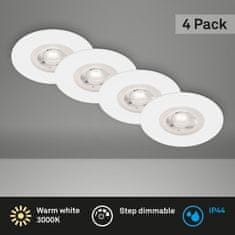 BRILONER BRILONER LED vestavná svítidla, pr.9 cm, 4x LED, 4,9 W, 480 lm, bílé BRILO 7999-046