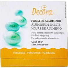 Decora Fólie pro balení čokolád - zelená 10x10cm 150ks -