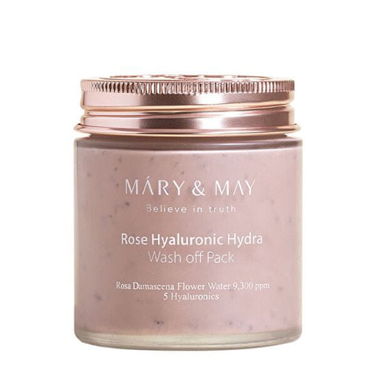 MÁRY & MAY Hydratační pleťová maska Rose Hyaluronic Hydra (Wash Off Pack) 125 g