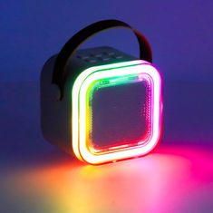 KIK KX3379 Karaoke Bluetooth reproduktor 6 W, bezdrátový mikrofon, růžový