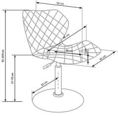 Halmar Barová řidle MATRIX 2 bílá-černá (1p=1szt)