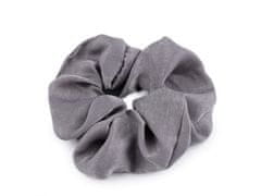 Gumička scrunchie do vlasů - šedá střední (20 ks)