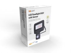 Solight  LED reflektor Easy se sensorem, 20W, 1600lm, 4000K, IP44, černý