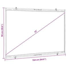 Vidaxl Projekční plátno na zeď 72" 16:9