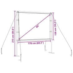 Vidaxl Projekční plátno se stojanem 84" 4 : 3