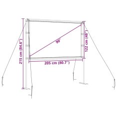 Vidaxl Projekční plátno se stojanem 90" 16:9