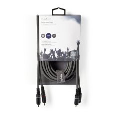 Nedis symetrický stereo audio kabel 2x CINCH zástrčka - 2x CINCH zástrčka, 5 m (COTH24200GY50)