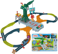 Fisher-Price Mašinka Tomáš Mluvící a Jeřáb Cranky Vláčkodráha Zvuky od Fisher Price))