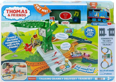 Fisher-Price Mašinka Tomáš Mluvící a Jeřáb Cranky Vláčkodráha Zvuky od Fisher Price))