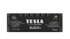 TESLA BLACK+ alkalická baterie AA (LR06, tužková, blister) 10 ks