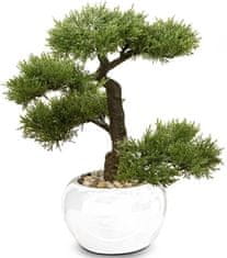 Dekorstyle Bonsai v bílém květináči 33 cm