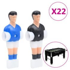 Vidaxl Figurky hráčů pro stolní fotbal pro 12,7mm tyč 22 ks