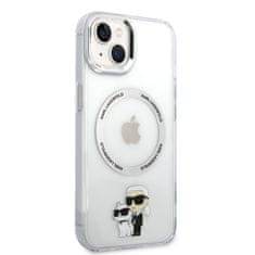 Karl Lagerfeld  IML Karl and Choupette NFT MagSafe Zadní Kryt pro iPhone 15 Transparent