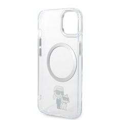 Karl Lagerfeld  IML Karl and Choupette NFT MagSafe Zadní Kryt pro iPhone 15 Transparent